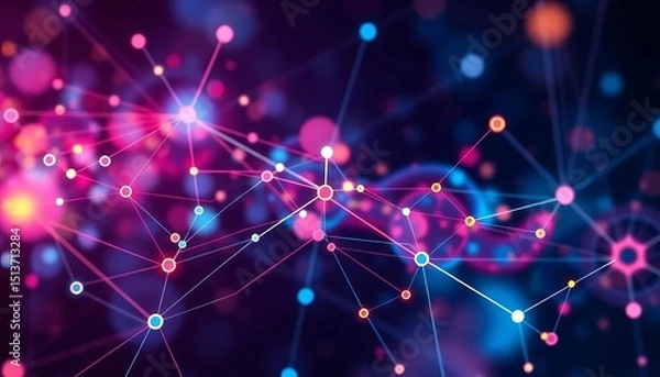 Fototapeta Abstract network graphic depicting data analysis and strategic choices,  control,  information