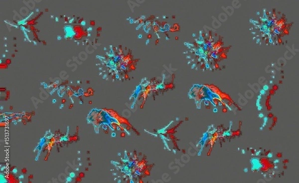 Obraz abstract patterns on gray