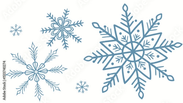 Fototapeta isolated-snowflake-collection (4)