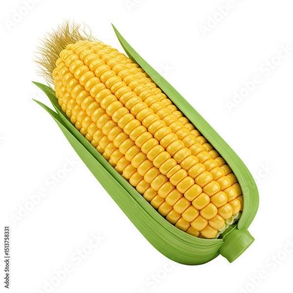 Obraz Ripe Ear of Corn isolated on transparent background