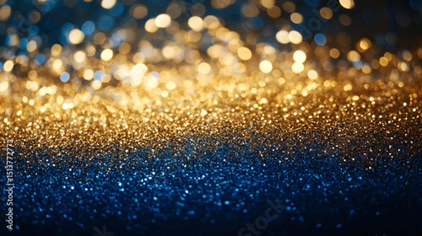Obraz Sparkling dreams of midnight skies and sunlit gold an opulent cascade of festive celebration with shimmering blue and