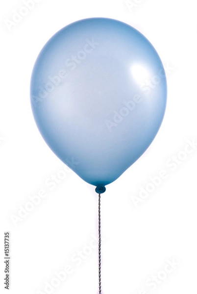 Obraz Blue balloon on white background