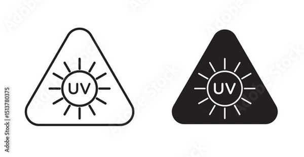 Obraz UV light do not look sign