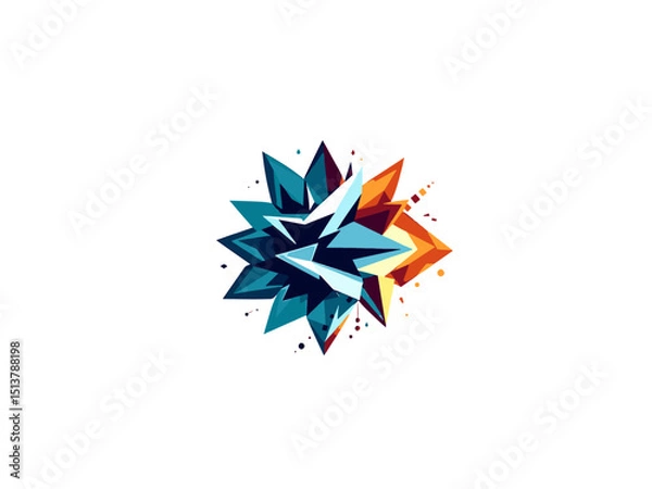 Fototapeta Abstract 3d complex vector illustration multicolor art