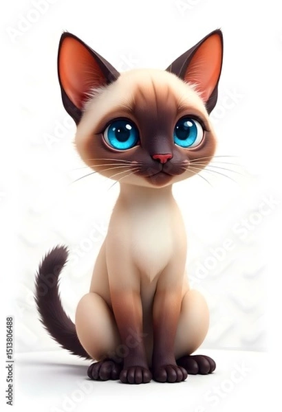 Obraz A 3D icon of a cat