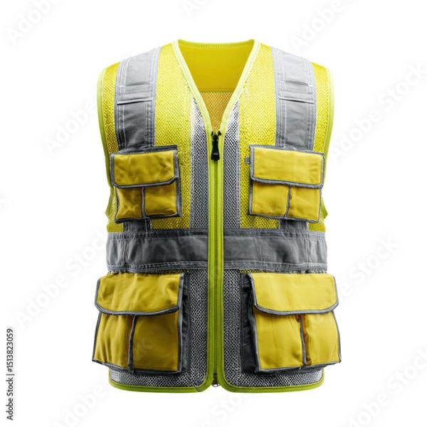 Obraz High-Visibility Safety Vest with Multiple Pockets