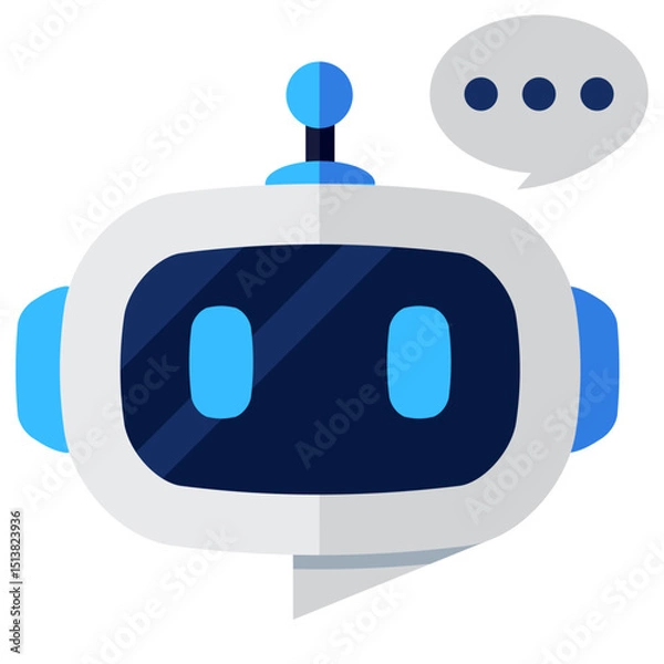 Obraz Chatbot icon, artificial intelligence identity, AI, talk, robot vector illustration 