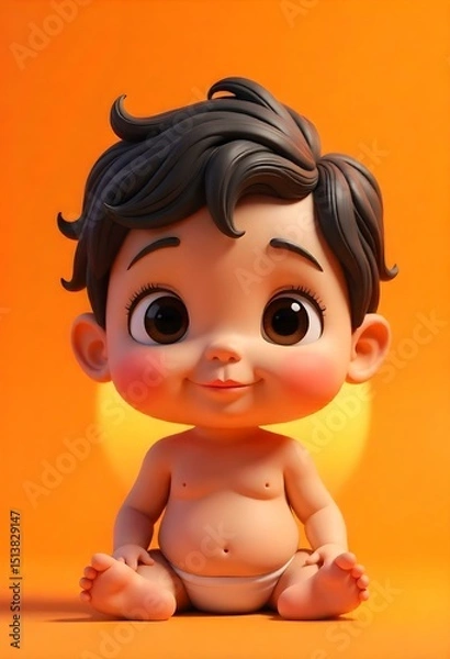 Obraz A 3D baby icon