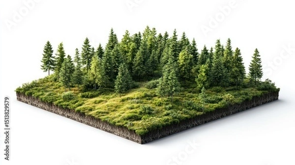 Obraz Forest ecosystem cube