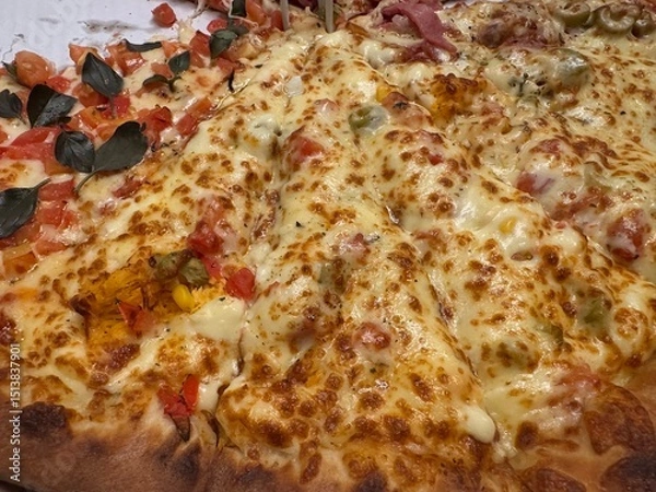 Fototapeta pizza com queijo e tomate 