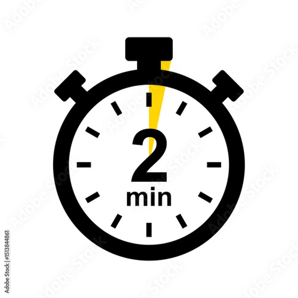 Obraz 2 minute timer. Stopwatch icon