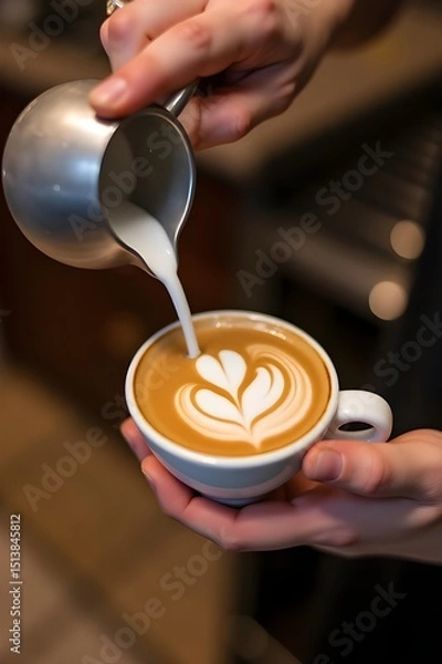Obraz pouring coffee into a cup