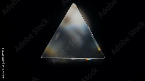 Fototapeta Glass Prism Displaying Light Refraction and Spectrum