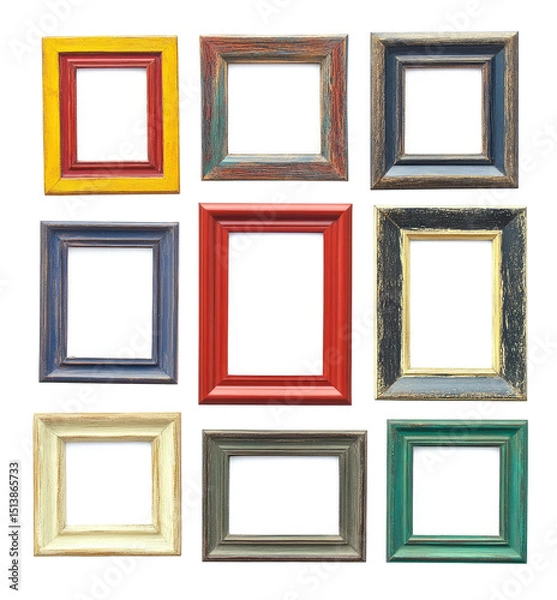 Fototapeta Assorted colorful picture frames