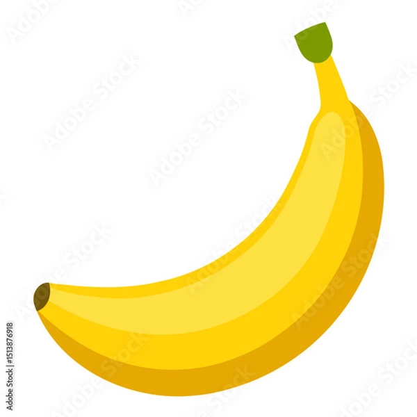 Obraz Yellow Banana Fruit Vector Icon Illustration