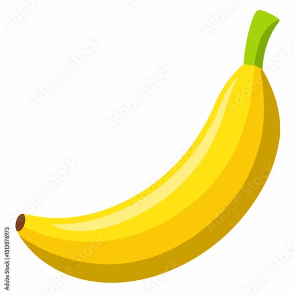 Obraz Yellow Banana Fruit Vector Icon Illustration