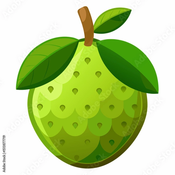 Obraz green apple with leaf