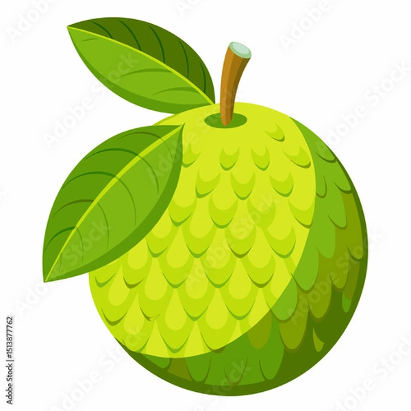 Obraz green apple with leaf