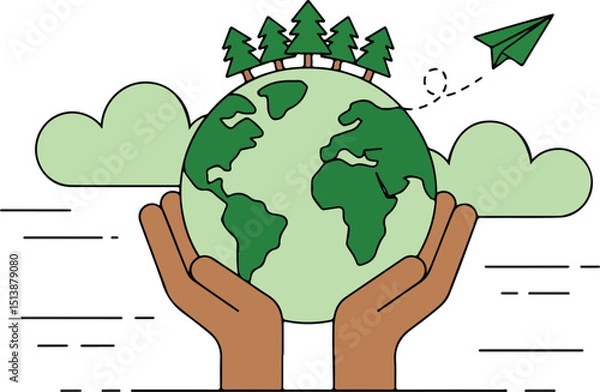 Obraz Protecting Our Planet A Symbol of Environmental Care