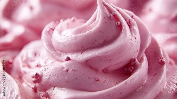 Fototapeta ice cream with pink frosting Magical Frosting Swirls