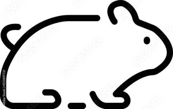 Obraz Hamster/Guinea Pig Simple Icon
