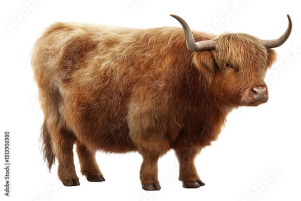Fototapeta Rugged Highland Cattle - Studio Shot
