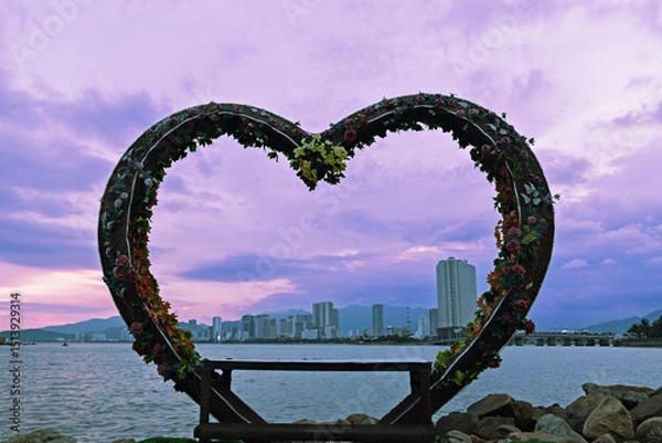 Obraz heart on the beach