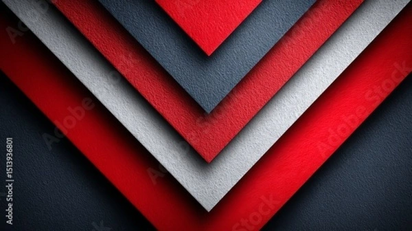 Fototapeta Abstract Geometric Triangle Background Red Silver Gray