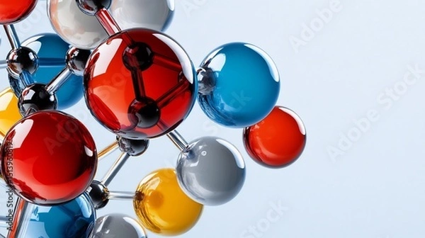Obraz Metabolomics bioinformatics data integration chemical compound networks metabolic pathway mapping colorful metabolite node visuals light background