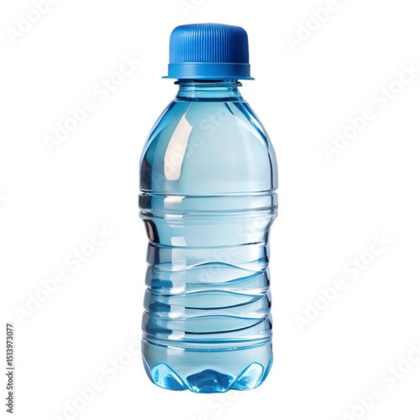 Obraz Crystal Clear Bottle With Sky Blue Cap