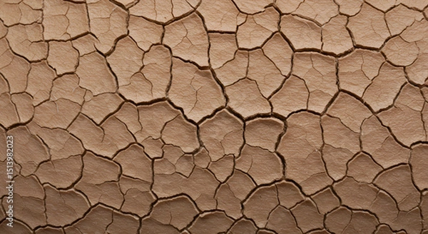 Obraz The land becomes dry, cracked and barren due to global warming.