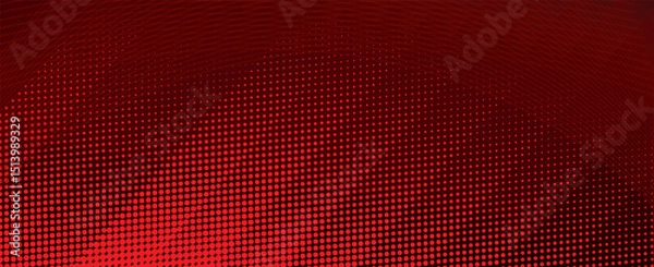 Fototapeta Red abstract background diagonal geometric shape with halftone. Modern fiber textured vector