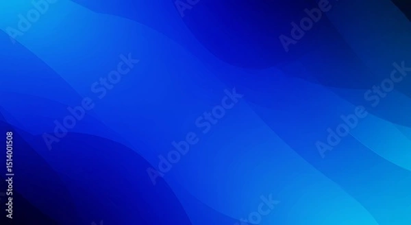 Obraz Abstract Blue Wave Background - Smooth blue wave abstract background, perfect for website banners, presentations, or designs. Modern and elegant