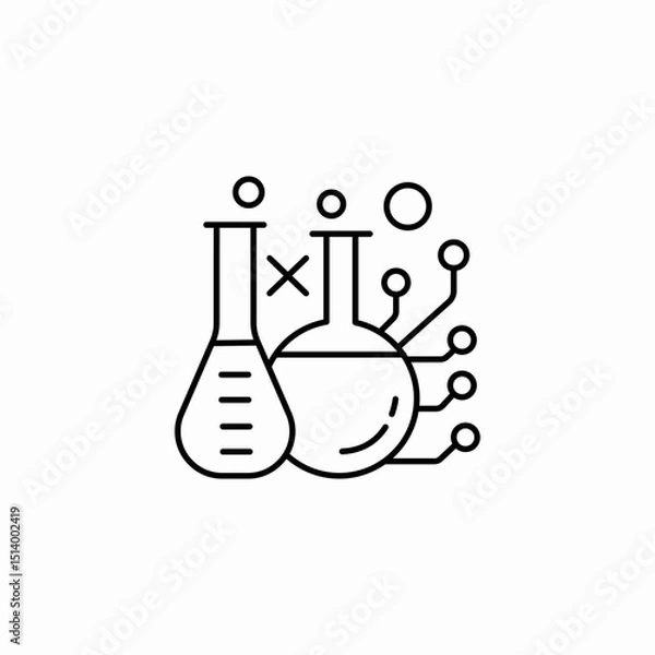 Fototapeta chemical features icon sign vector