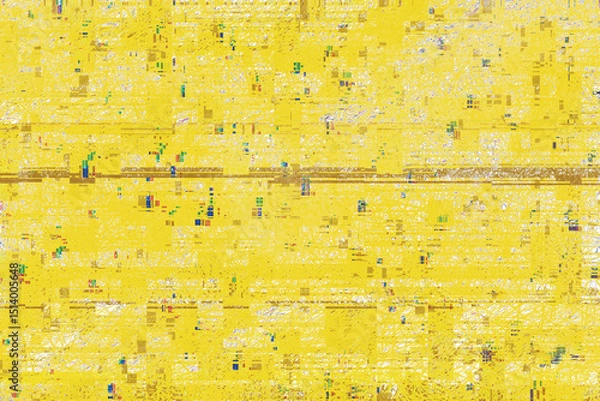 Obraz glitch pattern abstract background retro noise yellow