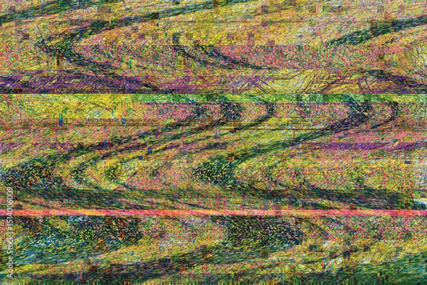 Obraz glitch pattern abstract background wave noise