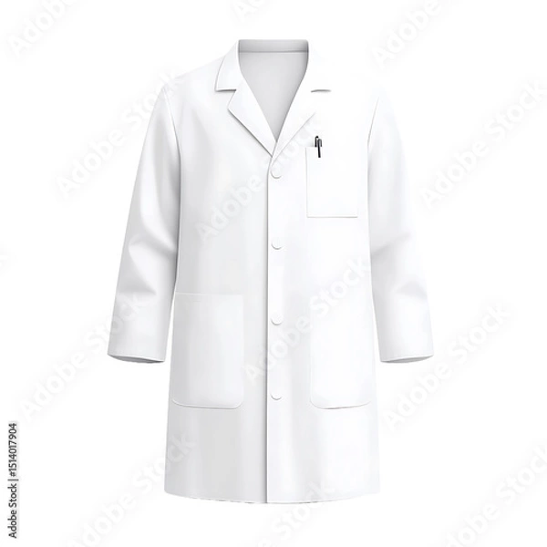 Obraz White lab coat: Symbol of science, medicine, and research, offering protection and professionalism. Classic design for doctors, scientists, and lab workers.