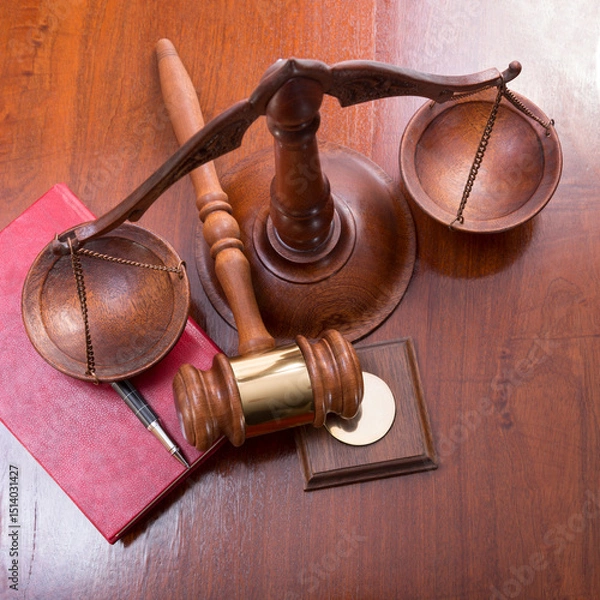 Fototapeta Completion of a legal case with a positive verdict