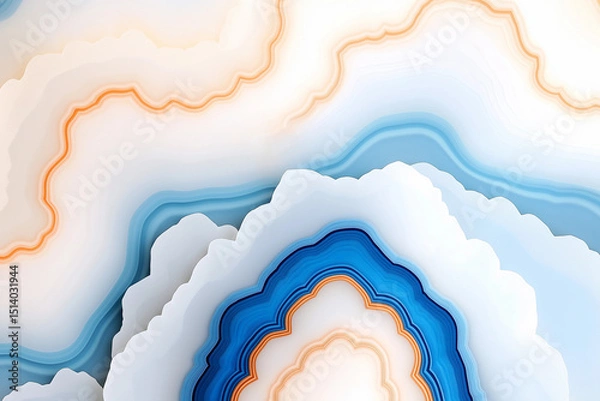 Fototapeta An eye-catching abstract artwork with flowing shapes and vibrant colors.