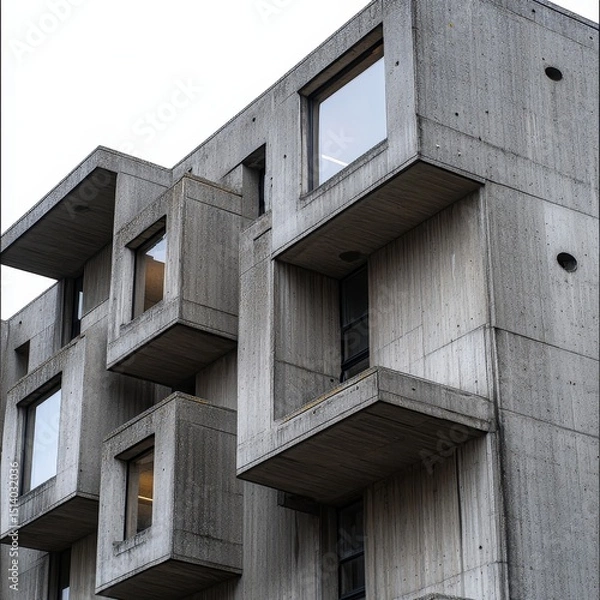 Obraz Brutalist concrete building