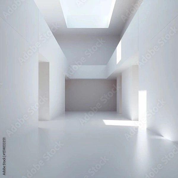 Fototapeta Empty modern bright room or space