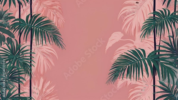 Fototapeta palm trees background