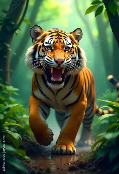 Obraz A 3D icon of a wild animal