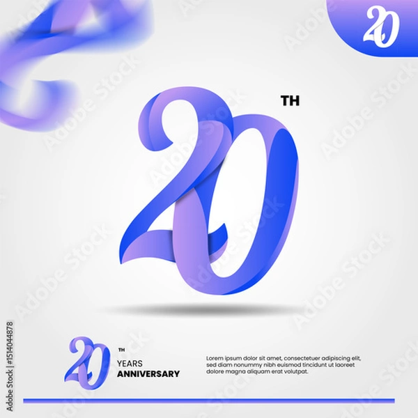 Obraz 20th anniversary logo design