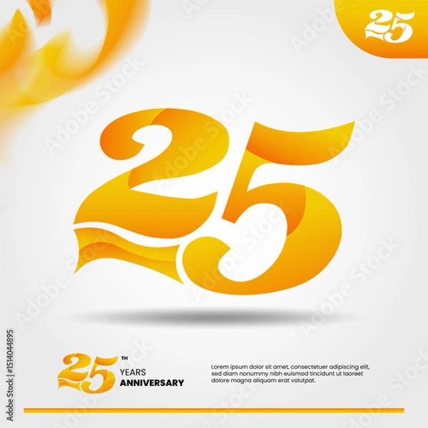 Obraz 25th anniversary logo design