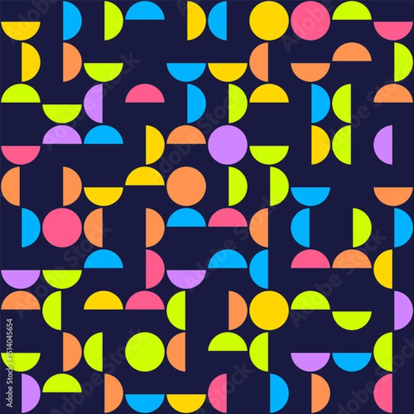 Obraz Seamless Geometric Pattern. Colorful Abstract Shapes