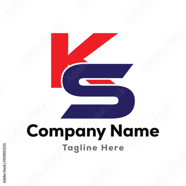 Fototapeta ks letter creative initial logo design