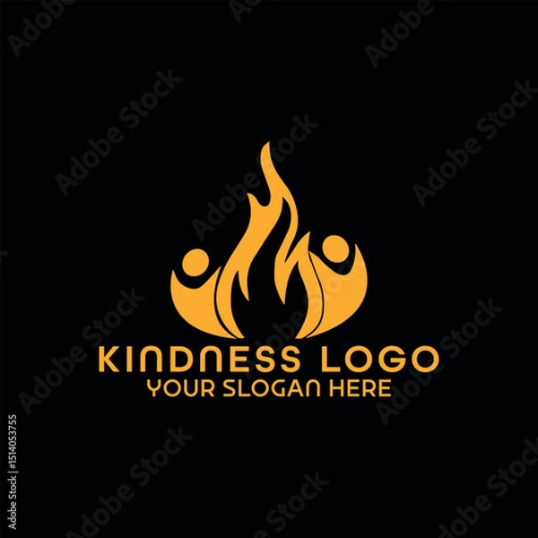 Obraz kindness unity and helping logo design vector