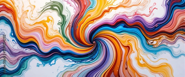 Fototapeta wide colorful swirl background illustration 