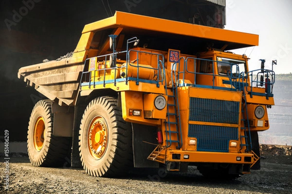 Obraz Huge yellow mining truck